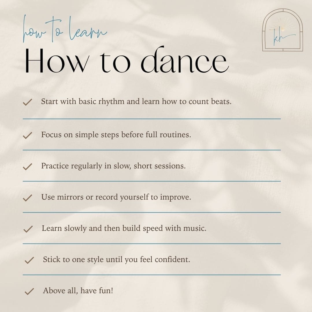 How to Learn How to Dance with confidence